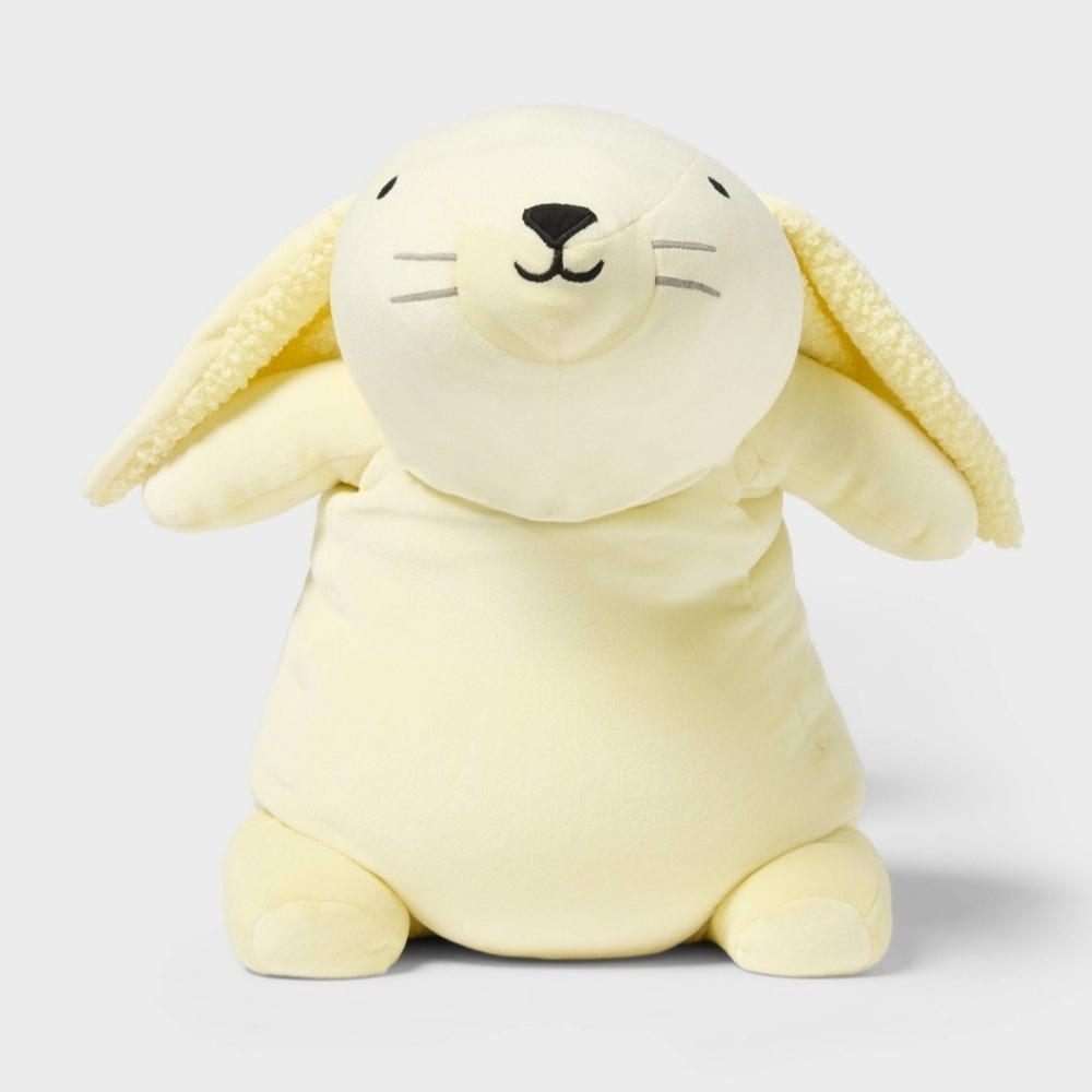 Pillowfort Yellow Plush Weighted Bunny